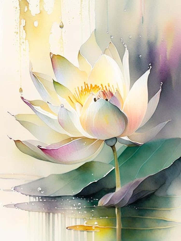 Early Lotus Storybook Watercolour 1