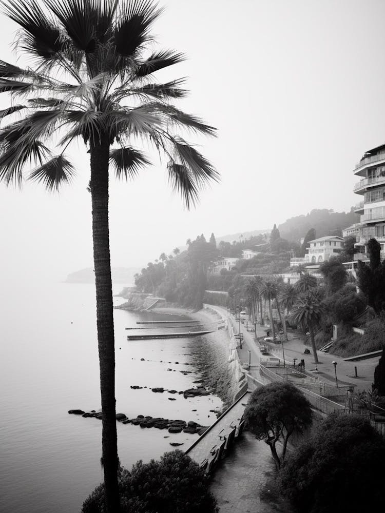 Santa Margherita Ligure, Italy, Black And White Photography 4