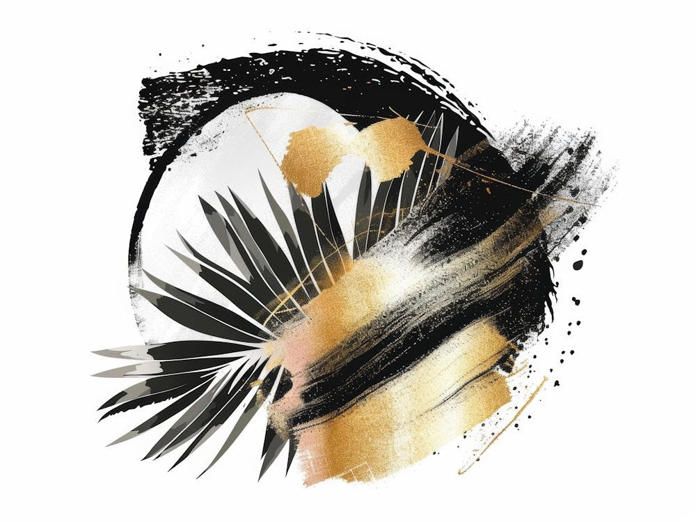 Gold And Black Painting 11