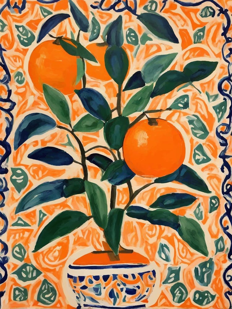 Oranges In A Pot Fruit market