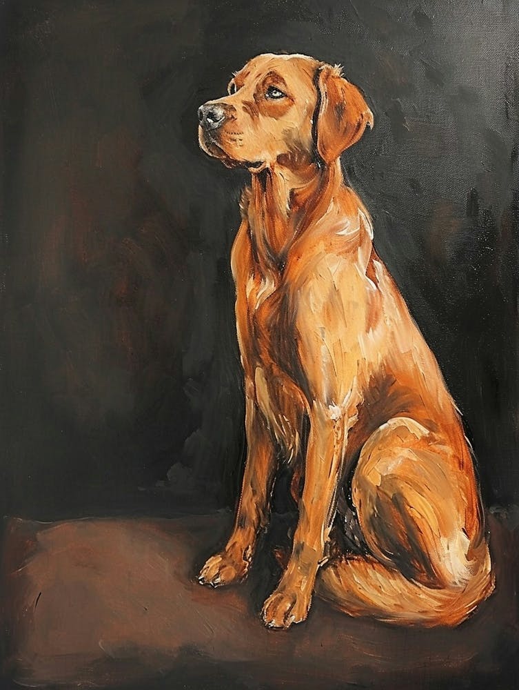 Chesapeake Bay Retriever Acrylic Painting 6