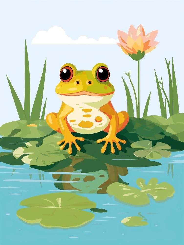 Baby Animal Illustration  Frog 3