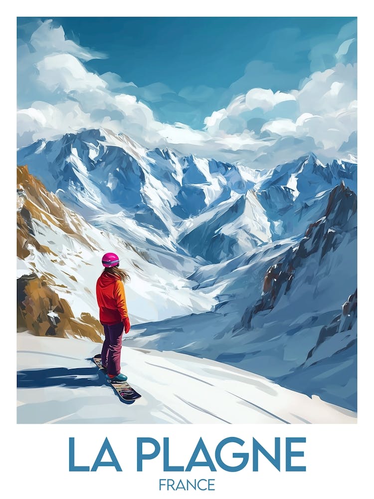 Affiche de voyage La Plagne