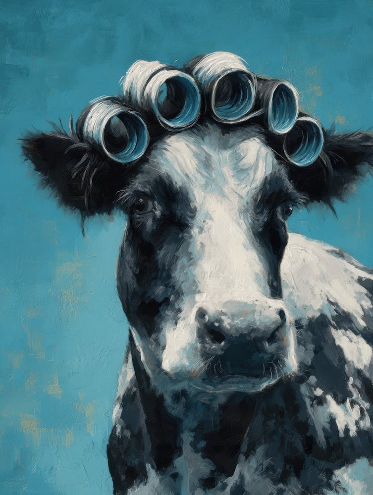 Cow With Curlers 2