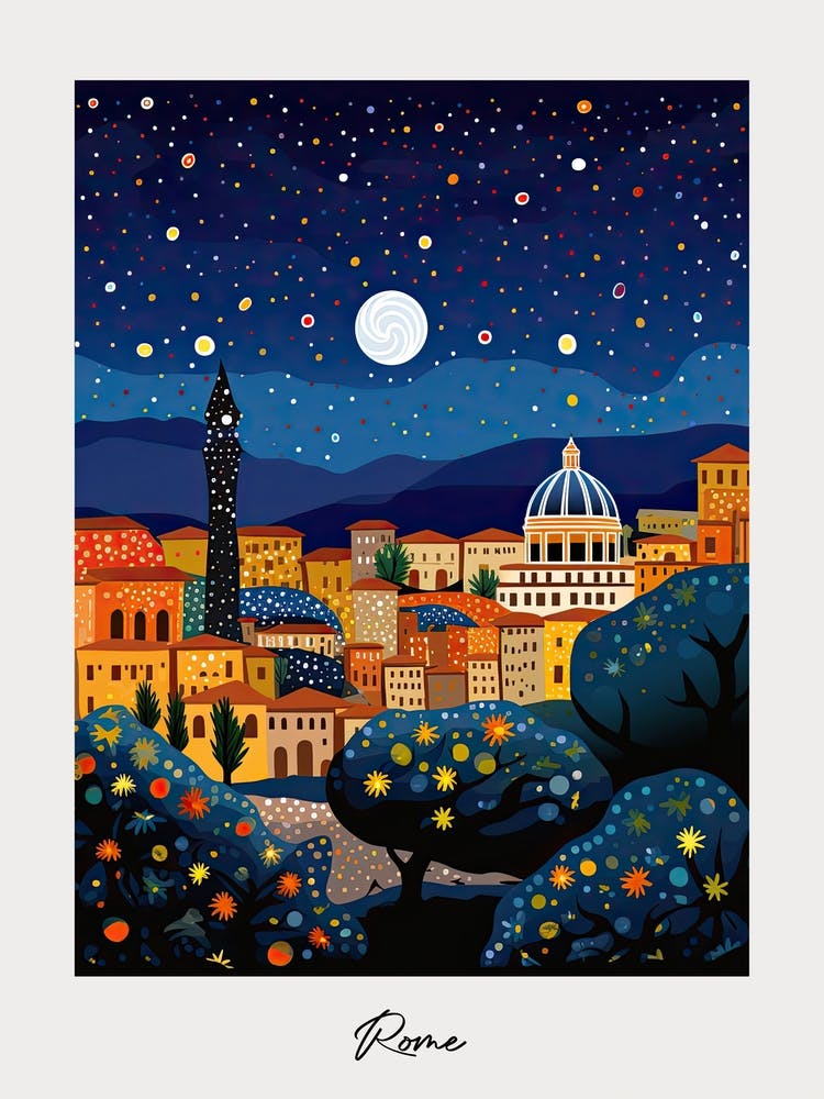 Poster Of Rome, Illustration In The Style Of Pop Art 3