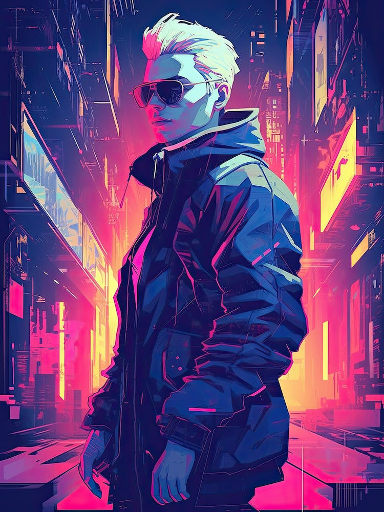 Cyberpunk neon art