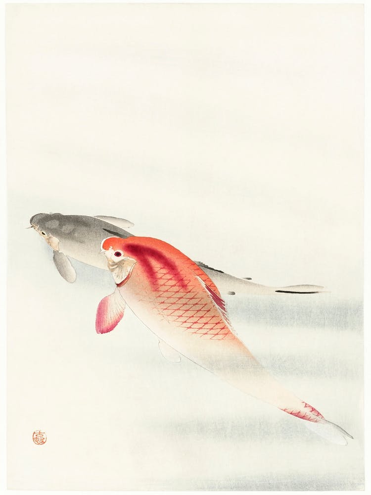 Two Carp (1900 1930), Ohara Koson 1