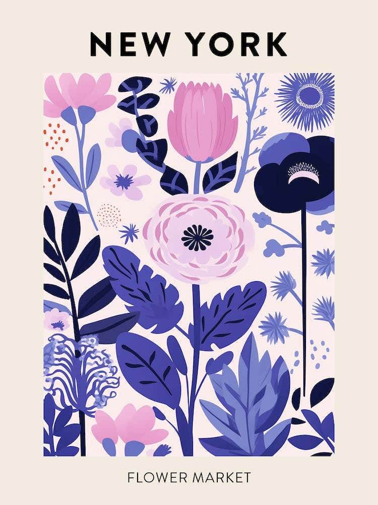 Flower Market Poster New York United States