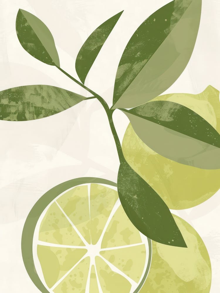Limes Close Up Illustration 5