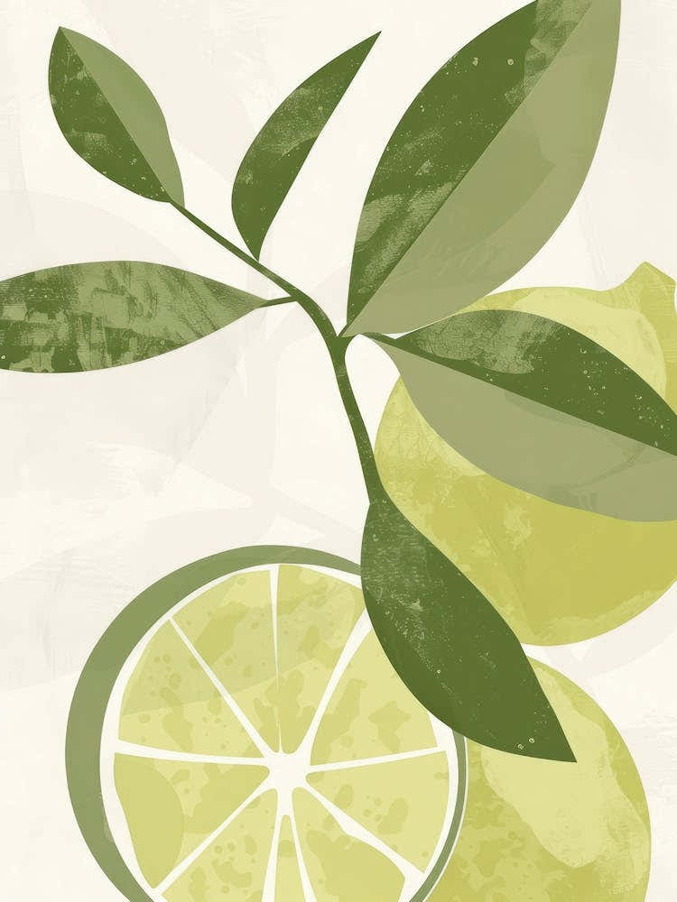 Limes Close Up Illustration 5