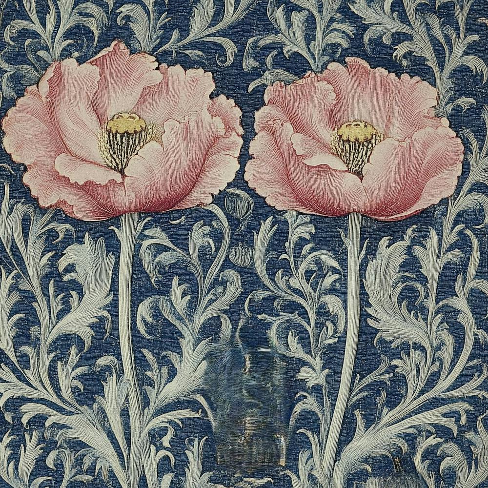 Zwei rosa Mohnblumen Kunst