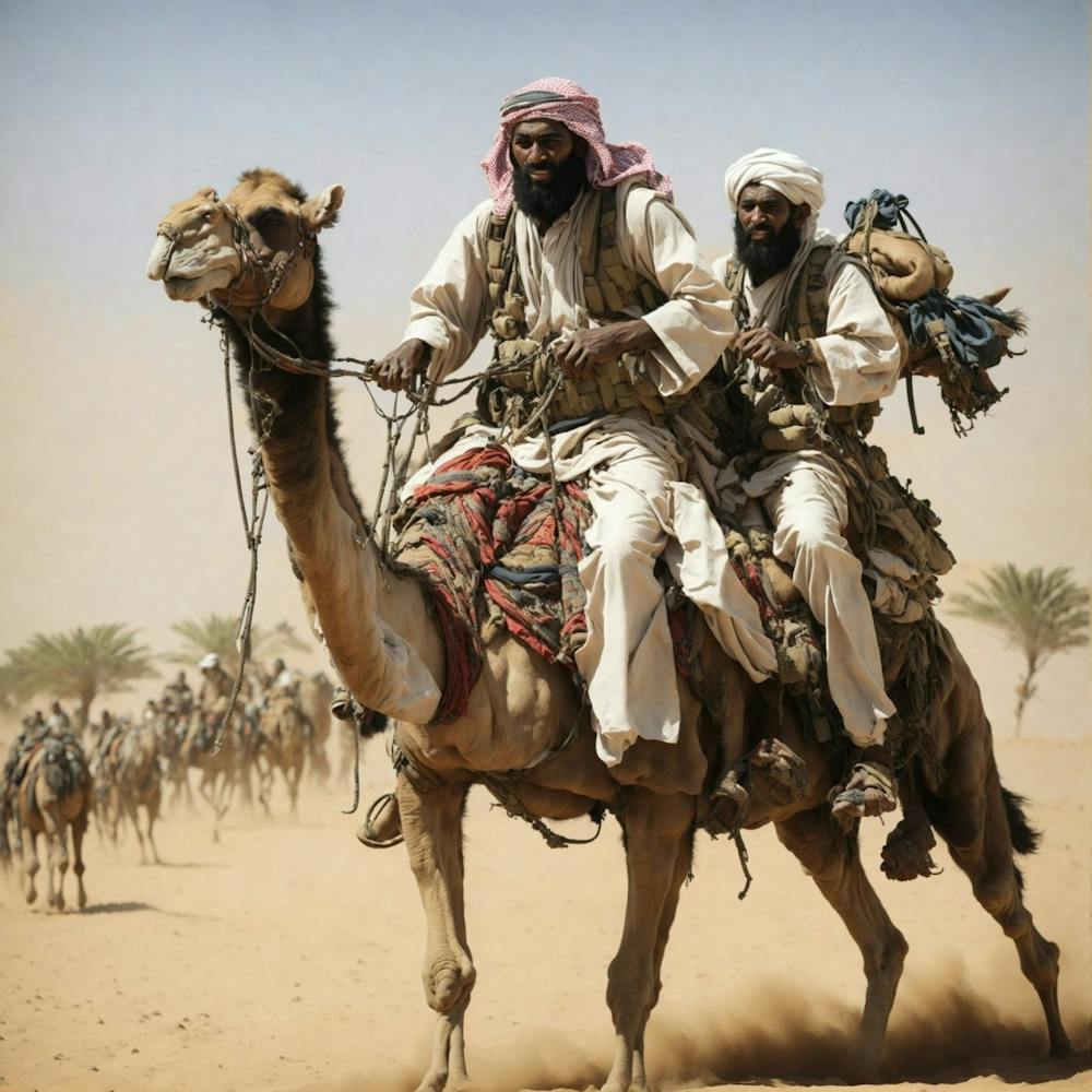 Leonardo Diffusion A Picture Of A Muslim Fighter Riding A Came 0