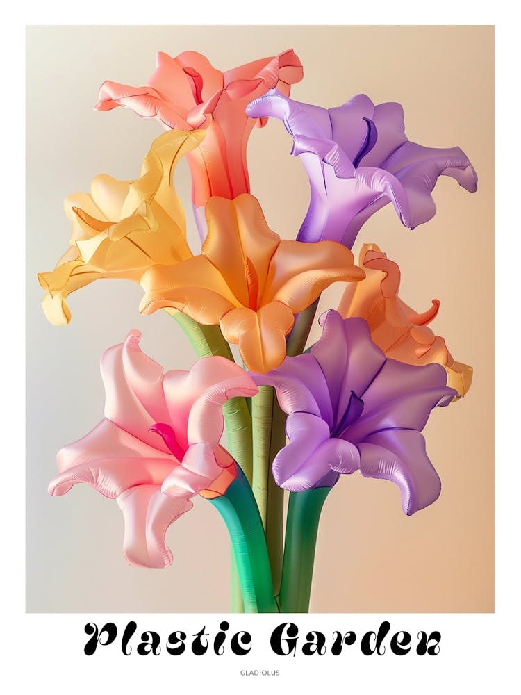 Dreamy Inflatable Flowers Poster Gladiolus 1