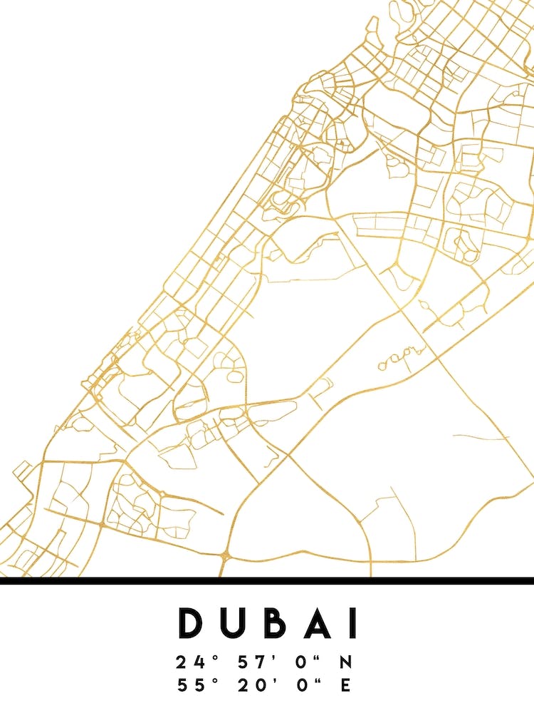 Dubai UAE City Street Map