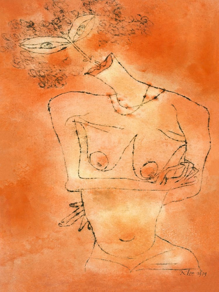Lady Inclining Her Head (1919), Paul Klee