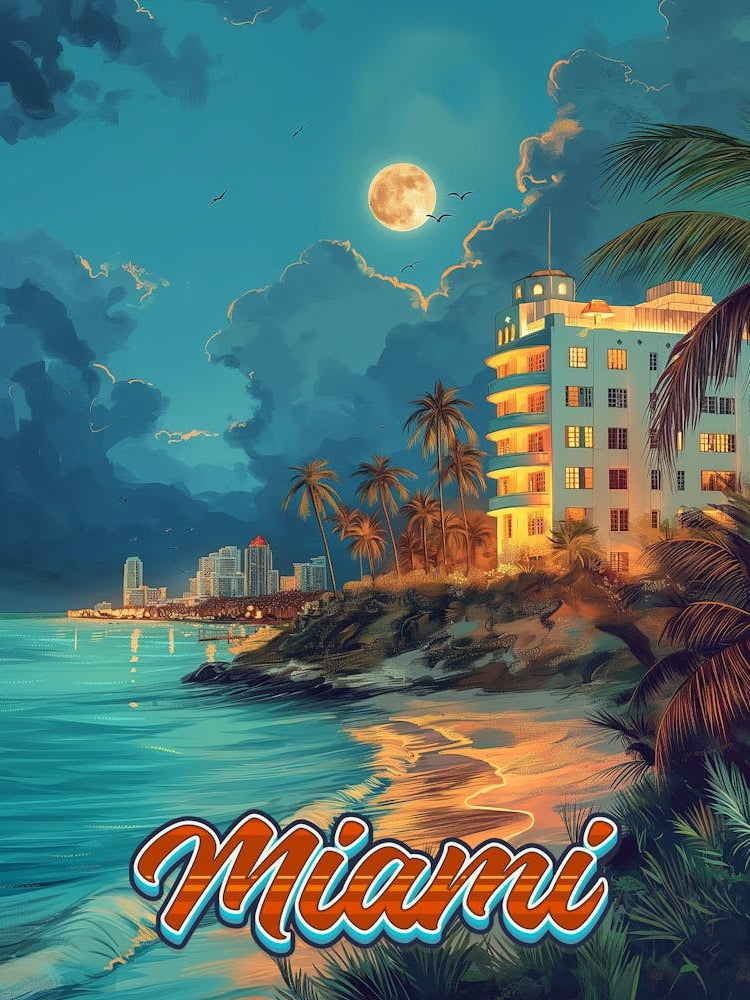 Miami Vintage Poster