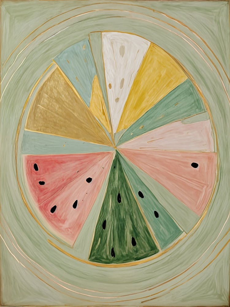 Pastel Watermelon Slice Pie