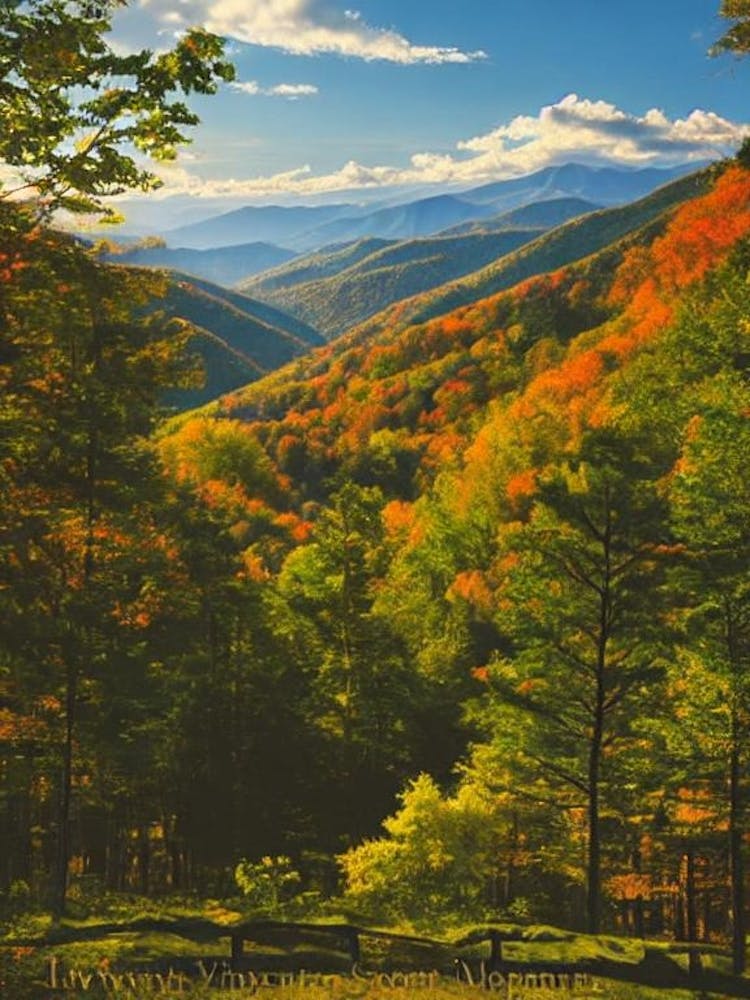 Great Smoky Mountains National Park United States Of America Vintage Poster