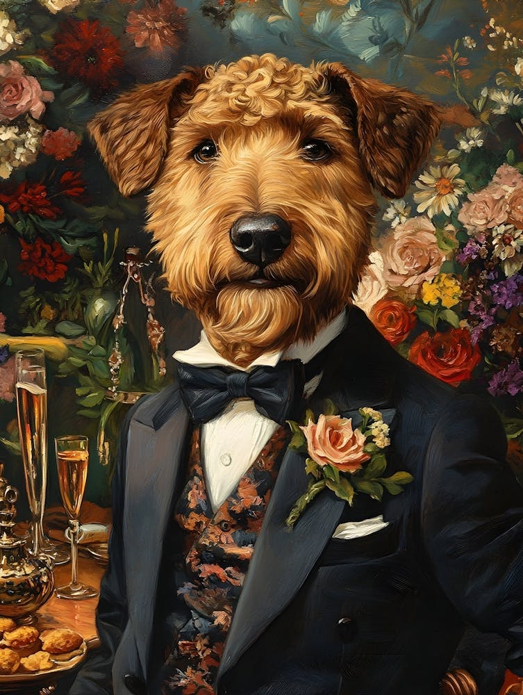 Classy Airedale At The Bar 8