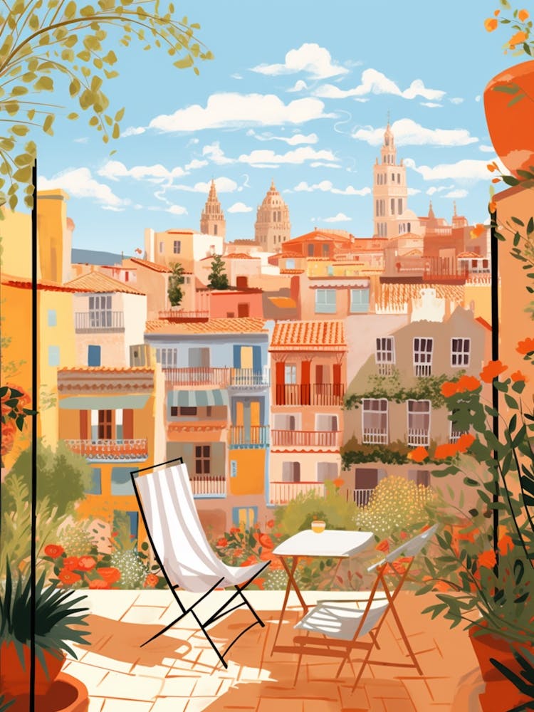 Valencia Spanien 8 Illustration