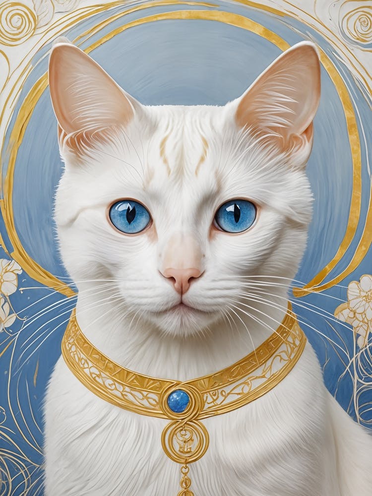 Weiße Katze mit blauen Augen Nr. 3