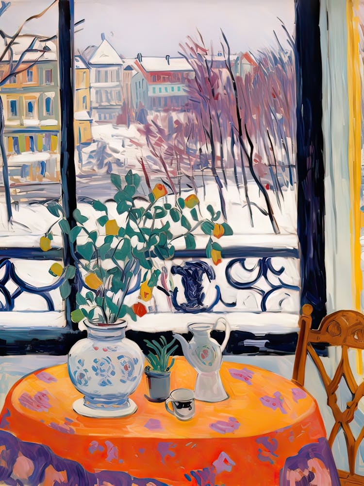 The Windowsill Of Moscow   Russia Snow Inspired By Matisse 1