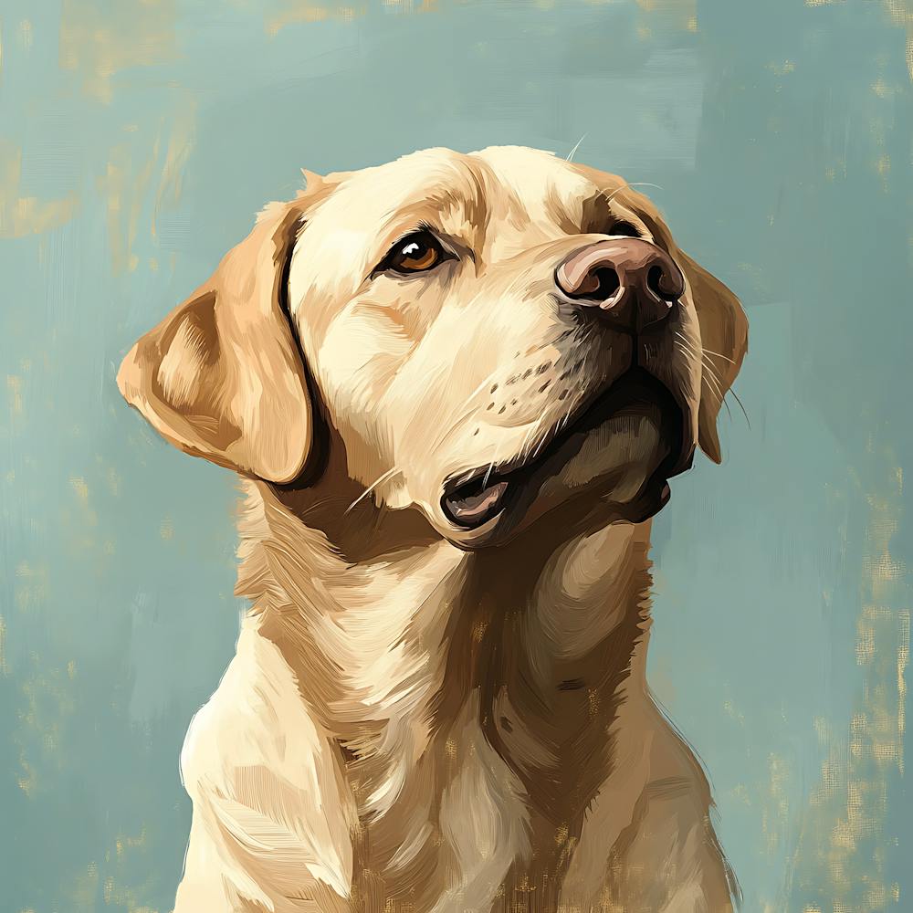 Labrador Retriever Calm Oil Painting 9