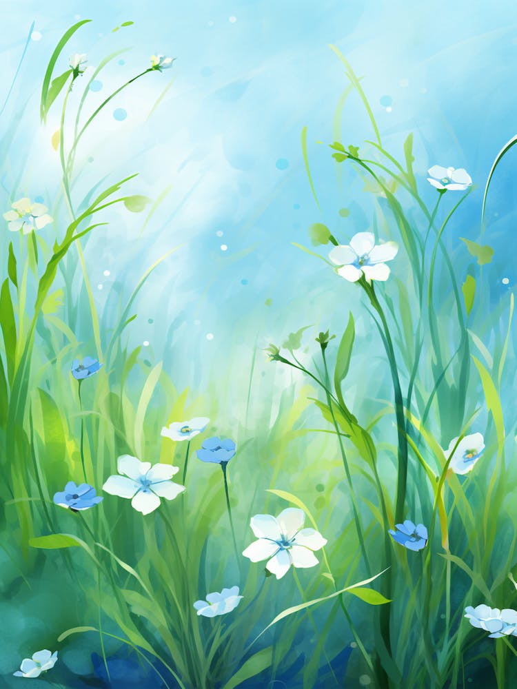 Forget Me Not In Grasslands (3)