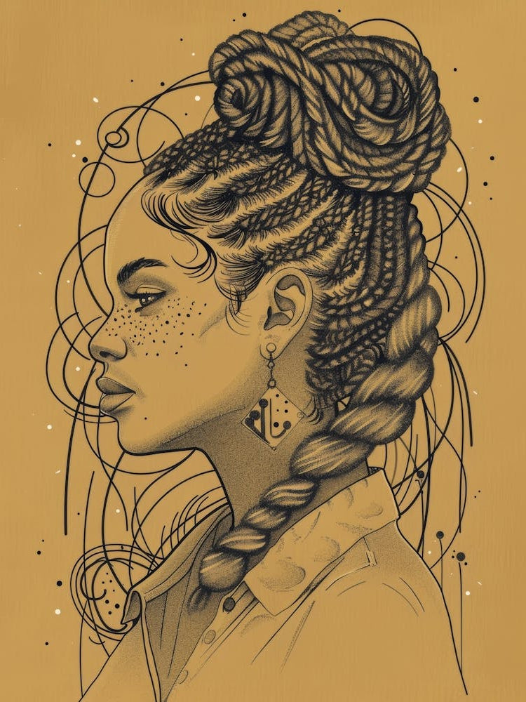 Black Woman With Braids 1