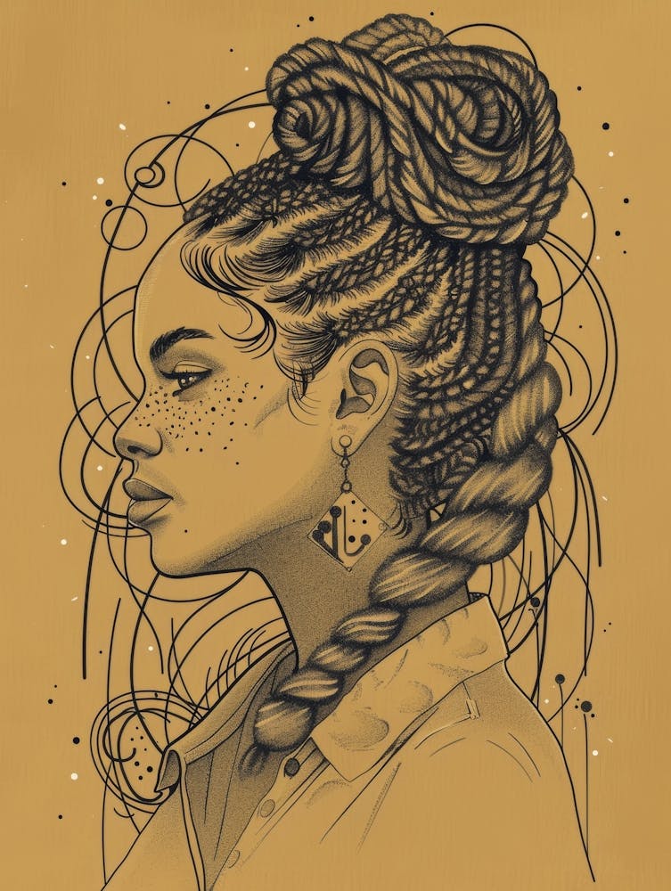 Black Woman With Braids 1