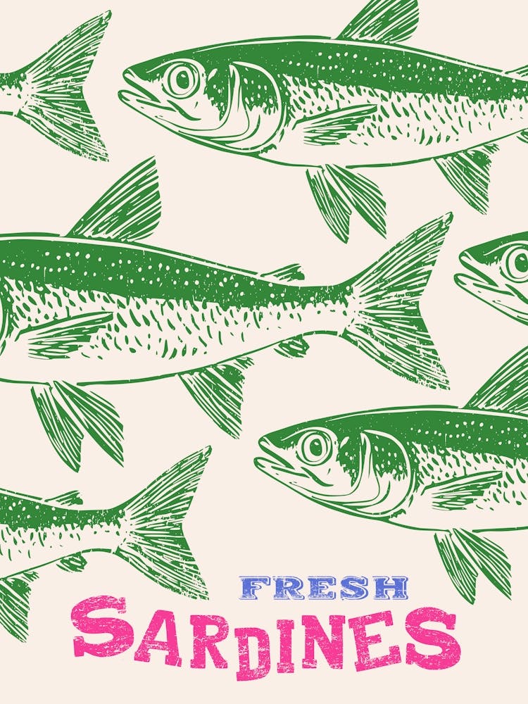 Maximalist Green And Pink Sardines Eclectic Kitchen