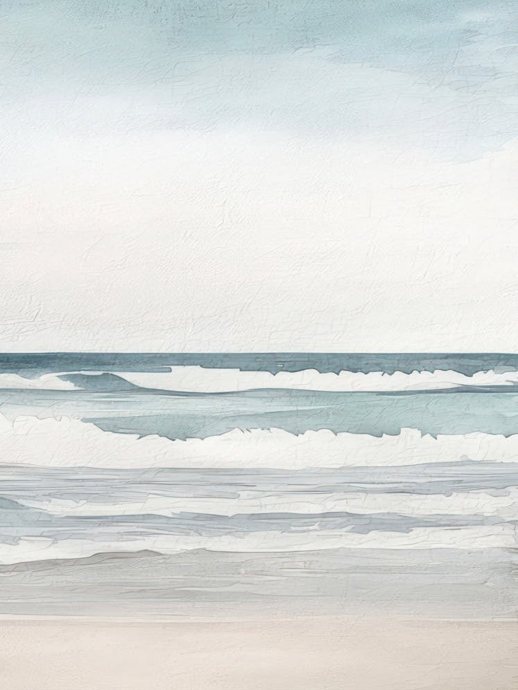 Minimalist Coastal Beach Sea Watercolour 3