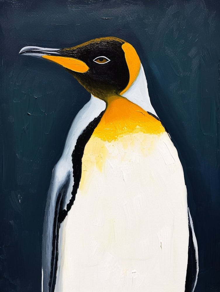 King Penguin Volunteer Point Colour Block Painting 4