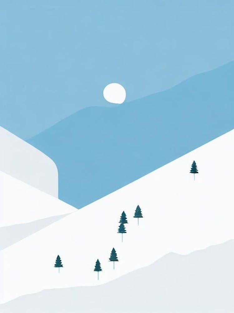 Sun Peaks, Canada Minimal Skiing Poster