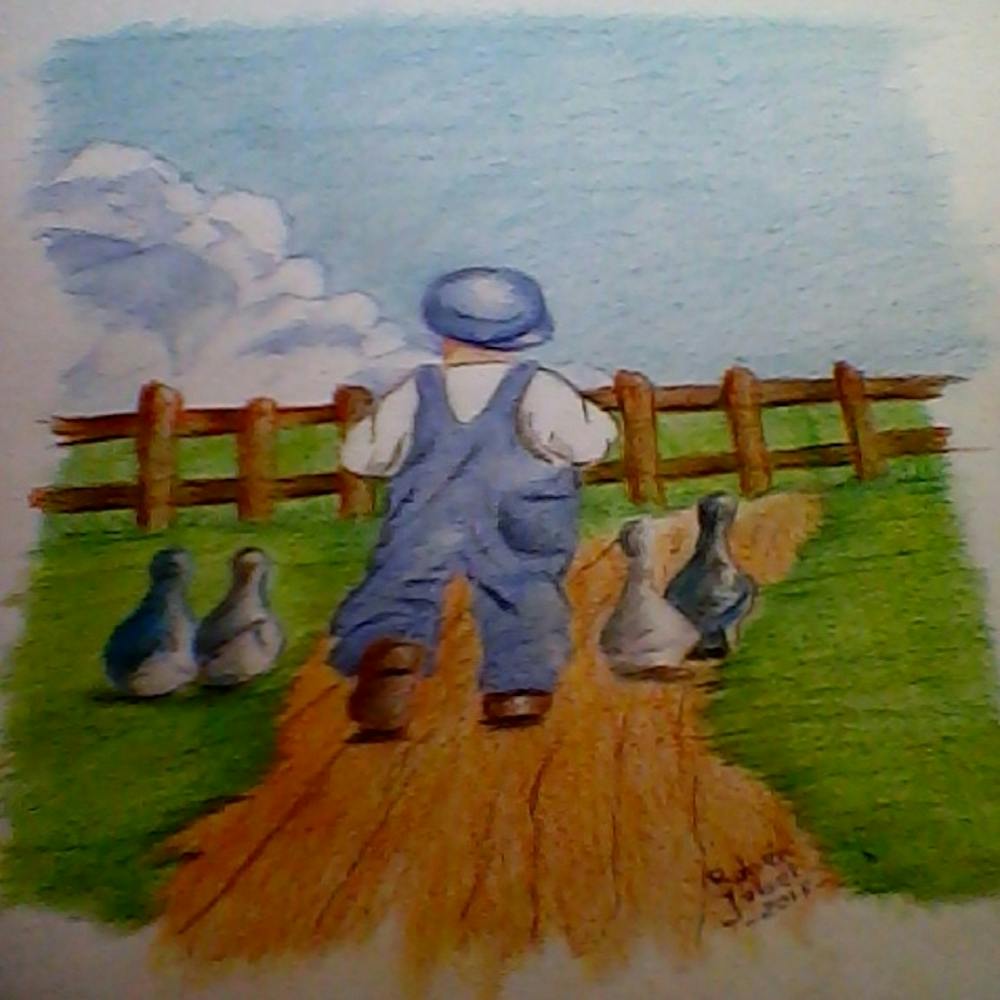 Boy With Ducks