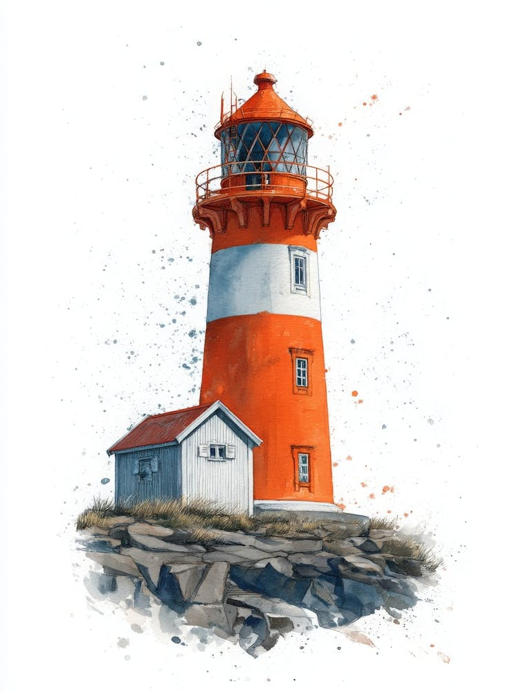 Aihrgdesign Isolated Watercolor Painting Of European Lighthou 920961d4 Ba2e 49b2 A66c 280ea3804e25 2