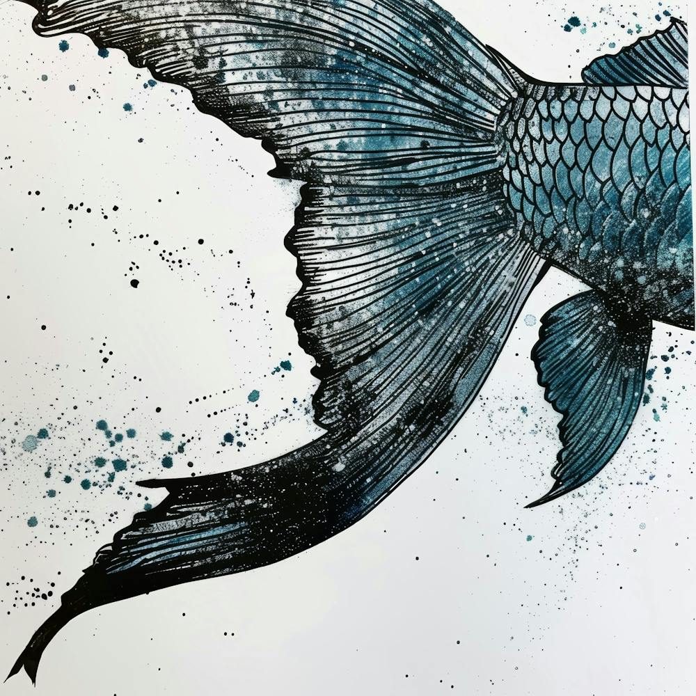 Blue Fish Canvas Print