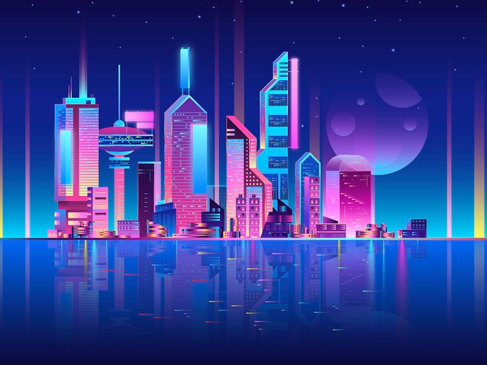 Synthwave Neon City [synthwave/vaporwave/cyberpunk] — aesthetic poster, retrowave poster, neon poster 1