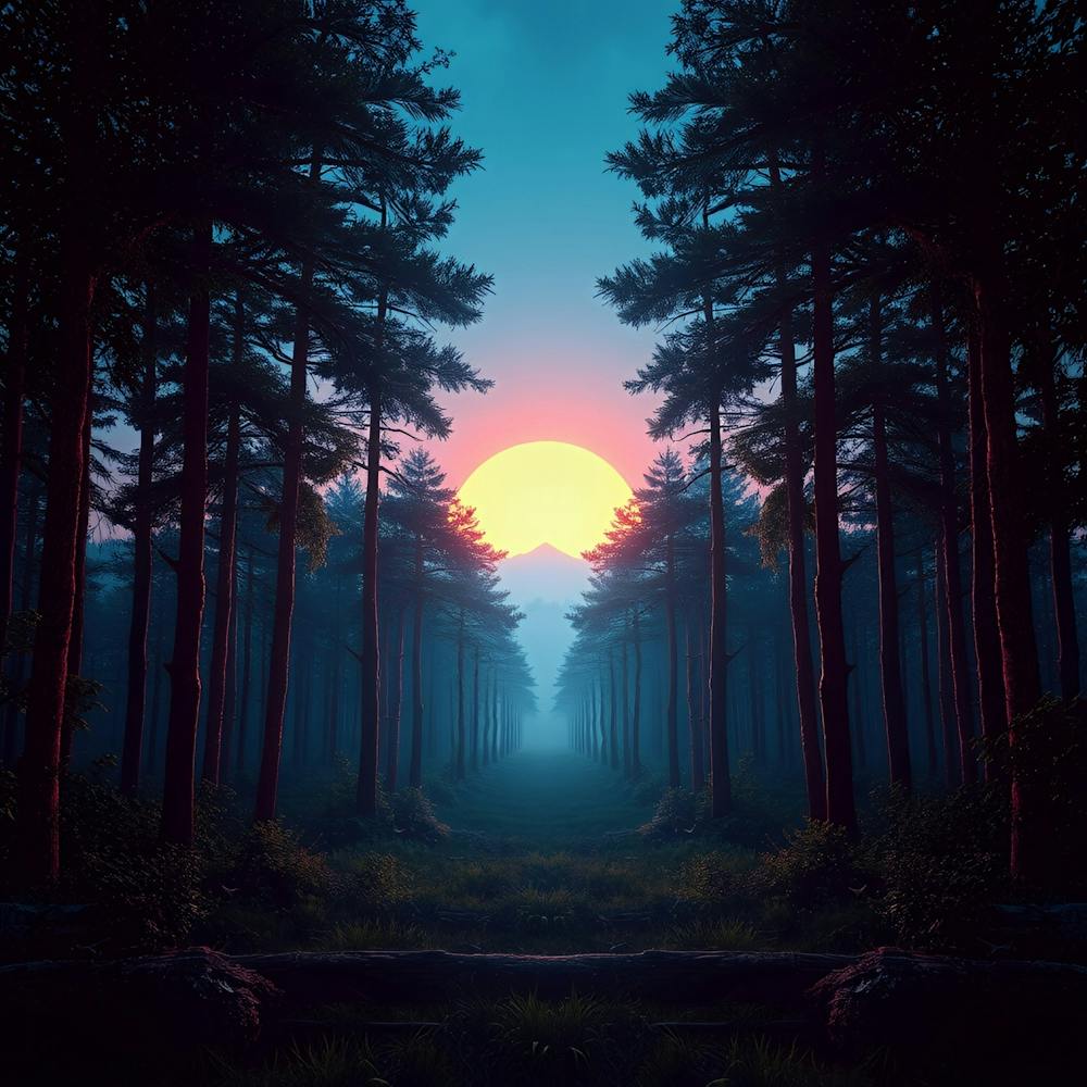 Sunset In The Forest 14