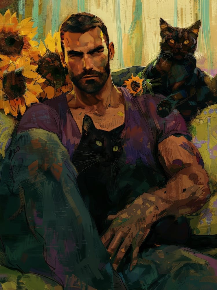 Man With A Cat