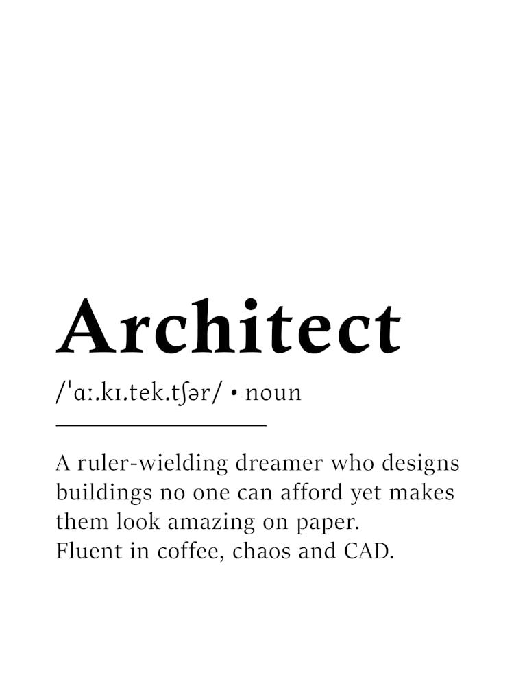Architect Definition Poster - Dictionary