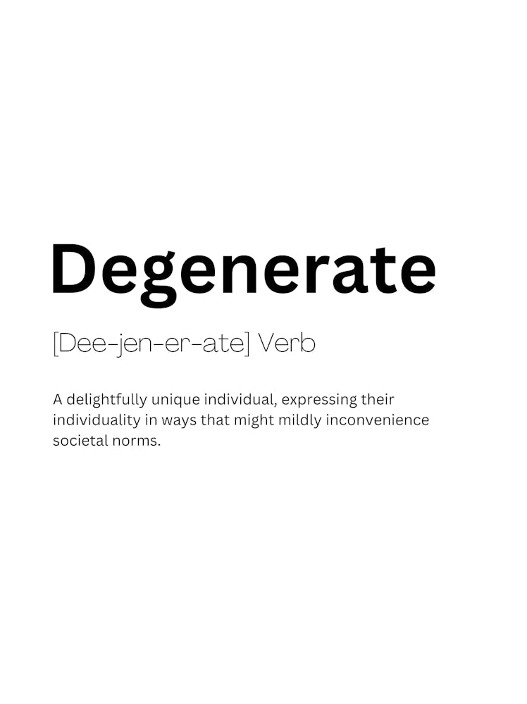Degenerate Definition Meaning