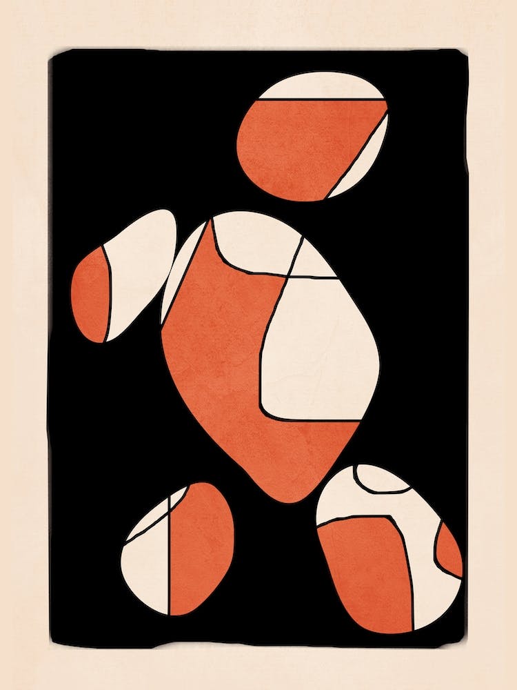 Orange Minimalist Abstract Art