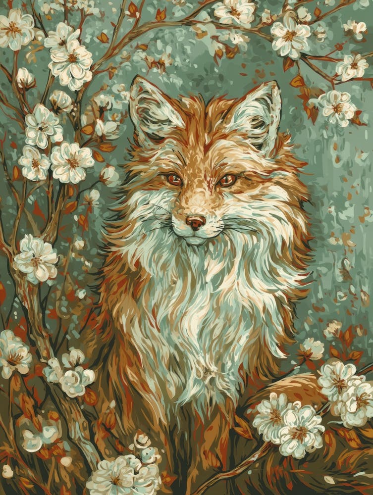 Renard dans les Fleurs