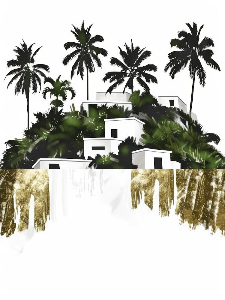 Palm Trees On The Island 1