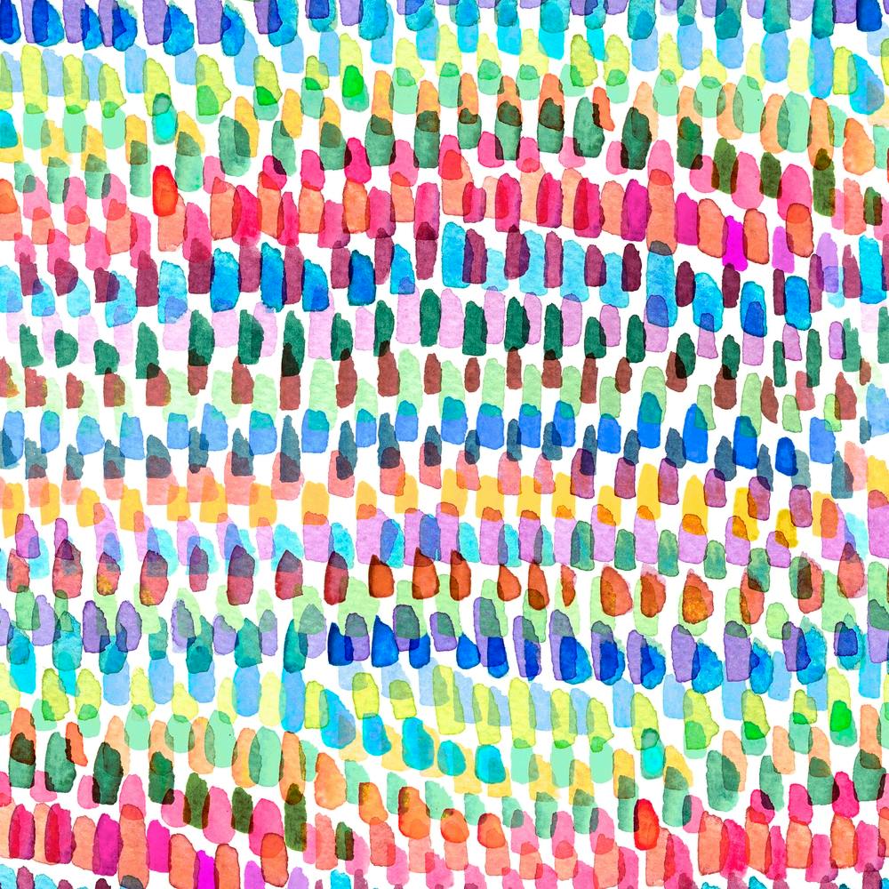 Künstlerische Pinselstriche Streifen Bunt Quadrat