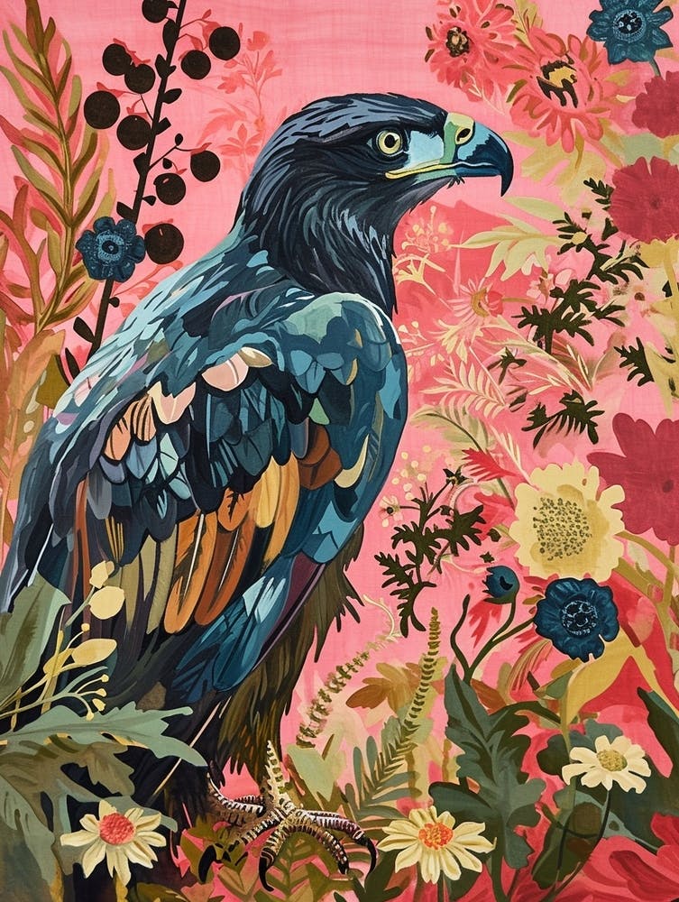 Floral Animal Painting Eagle 3