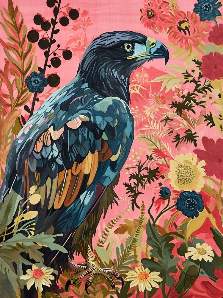 Floral Animal Painting Eagle 3