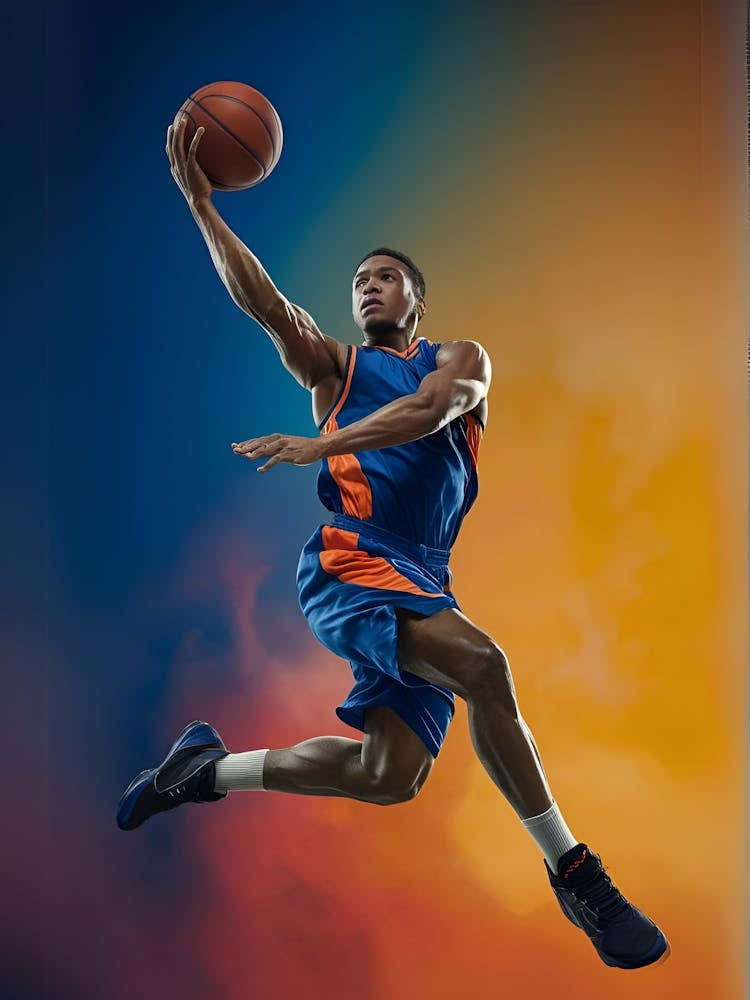 Basketball Player In The Air