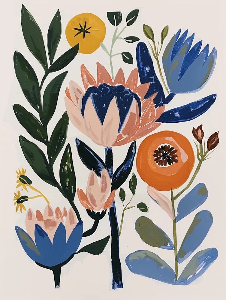 Painted Florals Protea 3